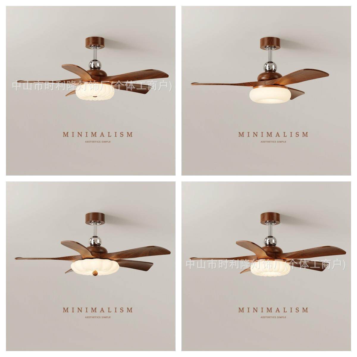 新款中古风客厅风扇灯法式复古奶油风花形静音护眼电扇一体吊扇灯,电子元器件市场,集成电路（IC）,淘宝优惠券,粉丝福利购,淘宝优惠卷