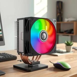 天极风S50散热器四铜管卡扣便捷安装12cm炫彩灯光电脑CPU静音风扇