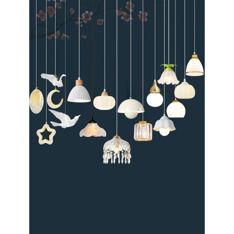 阳台玄关走廊过道单头吊灯现代简约单个餐厅装饰床头长吊线小吊灯