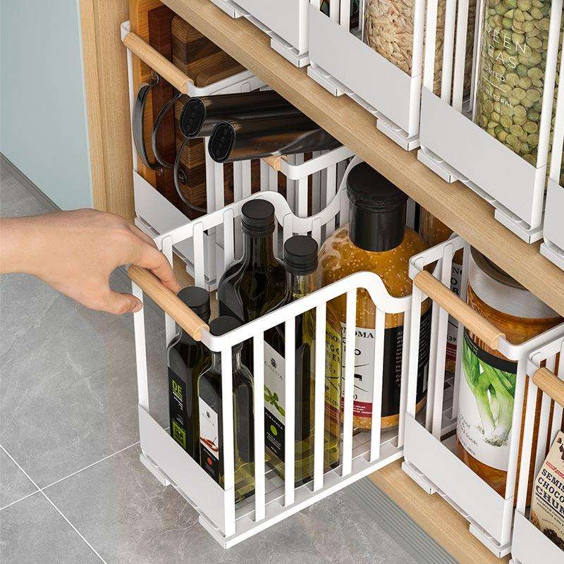 极窄柜加深橱柜拉篮内置厨房抽屉式夹缝收纳新品抽拉式调料置物架