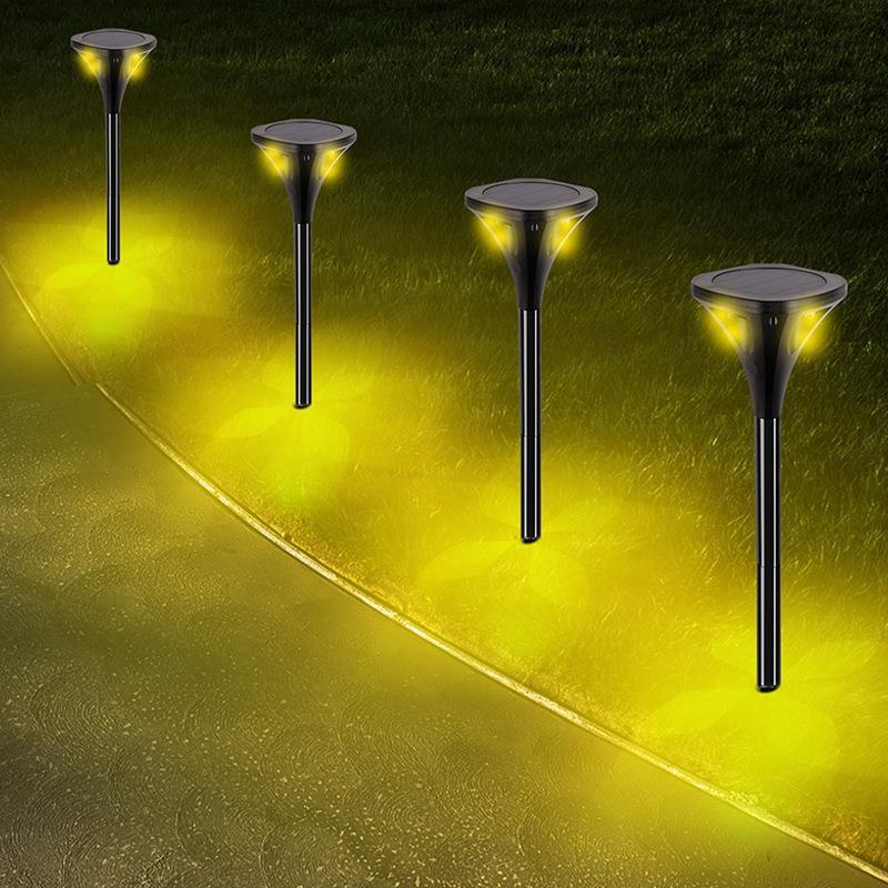 太阳能地插草坪灯户外防雨水LED景观灯四面发光庭院彩色感应X20