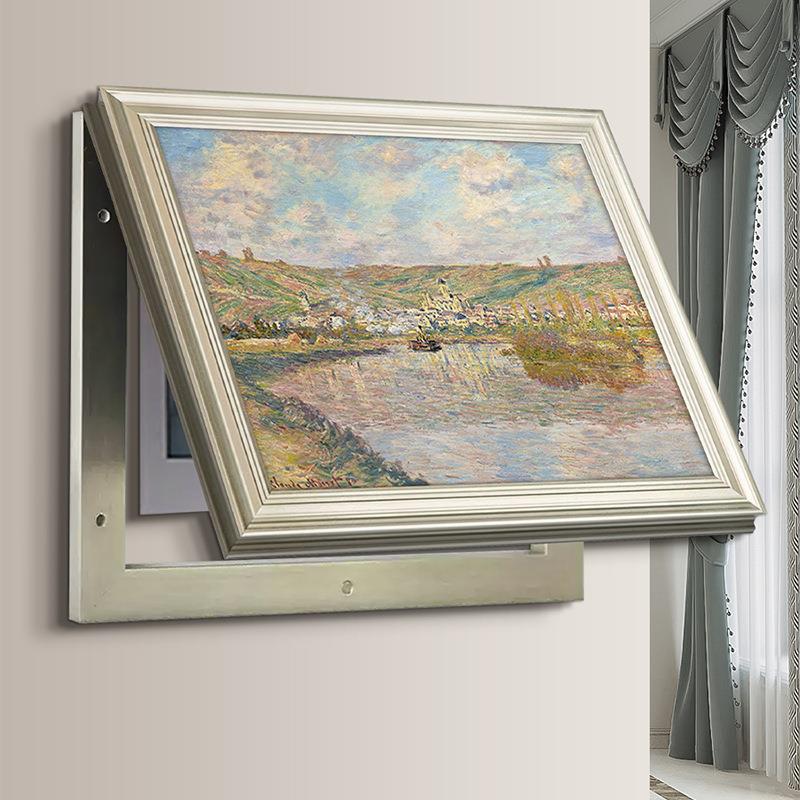 法式复古客厅电表箱装饰画美式轻奢餐厅遮挡配电箱电源盒风景挂画