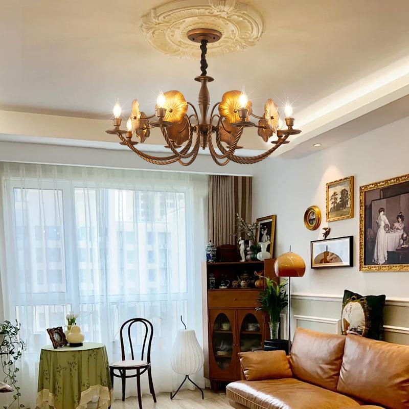 美式复古吊灯大厅主灯客厅法式中古风店铺餐厅灯2025新款灯具