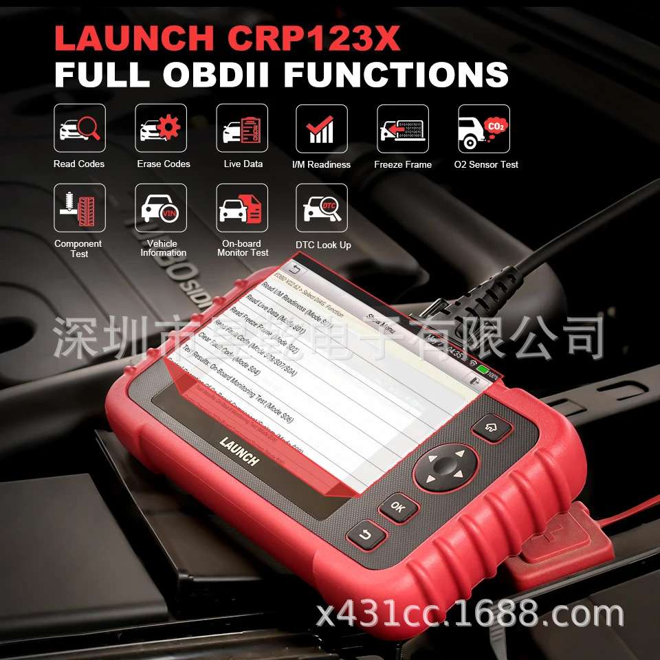 跨境  LAUNCH X-431 CReader Professional 123X CRP123X v2.0