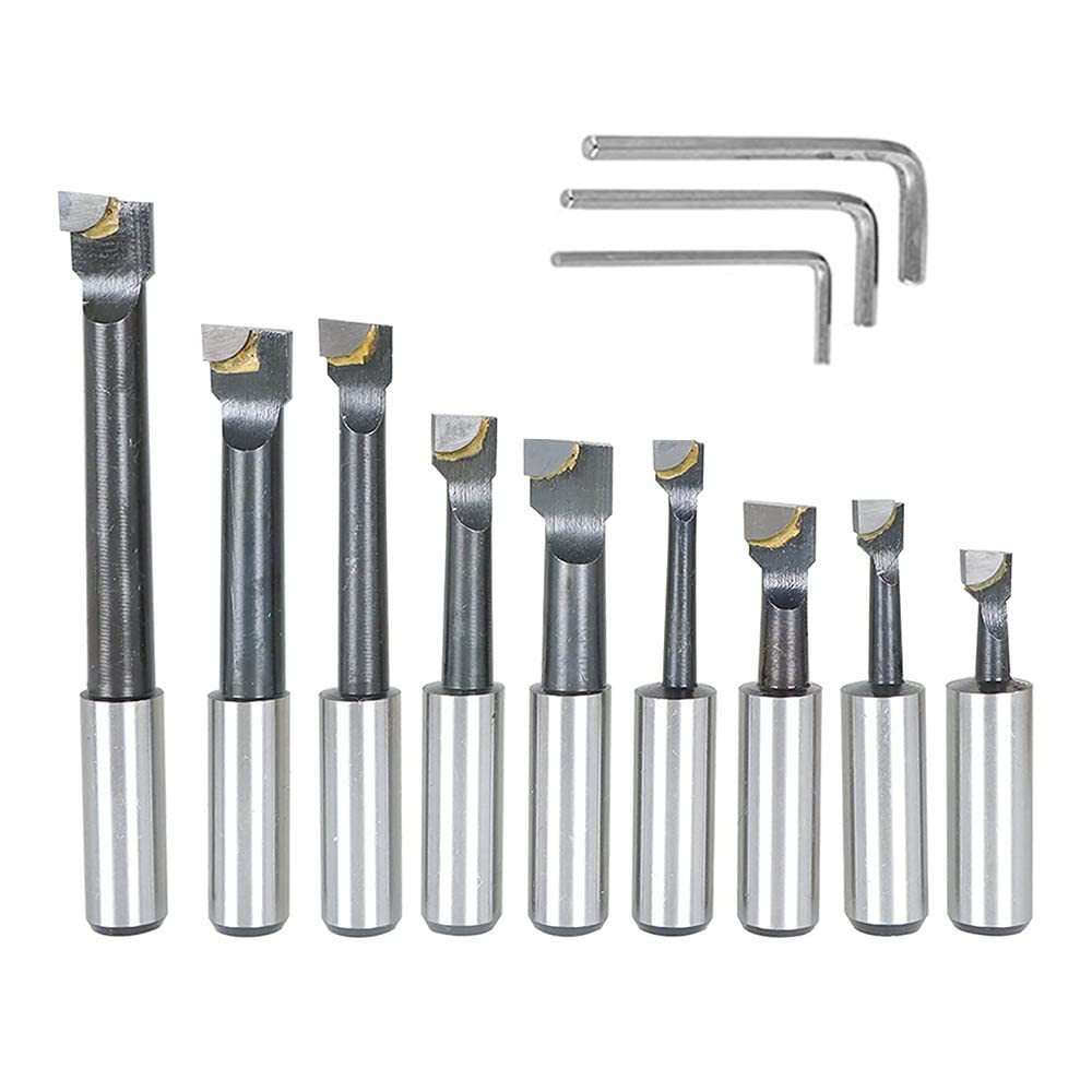 F1型镗孔器套装R8-12mm-9PCS套装 R8 2寸套装2寸粗镗头英制公制柄