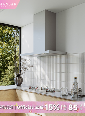 凯曼萨A21全不锈钢油烟机顶吸式抽油烟机无吊柜装加深开放式厨房