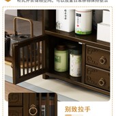 新中式 博古架家用书房桌面小型置物架办公室茶叶收纳多宝阁展示柜