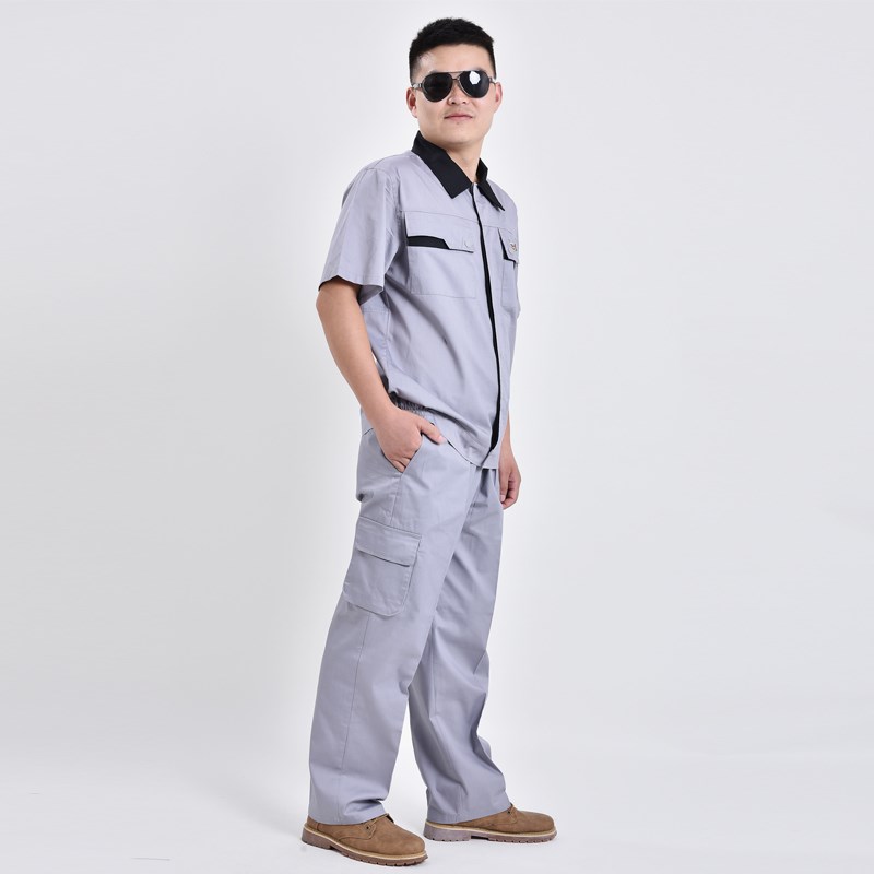 凯迪拉克4s店短袖工作服售后工装套装定制车间技师工衣维修机修服