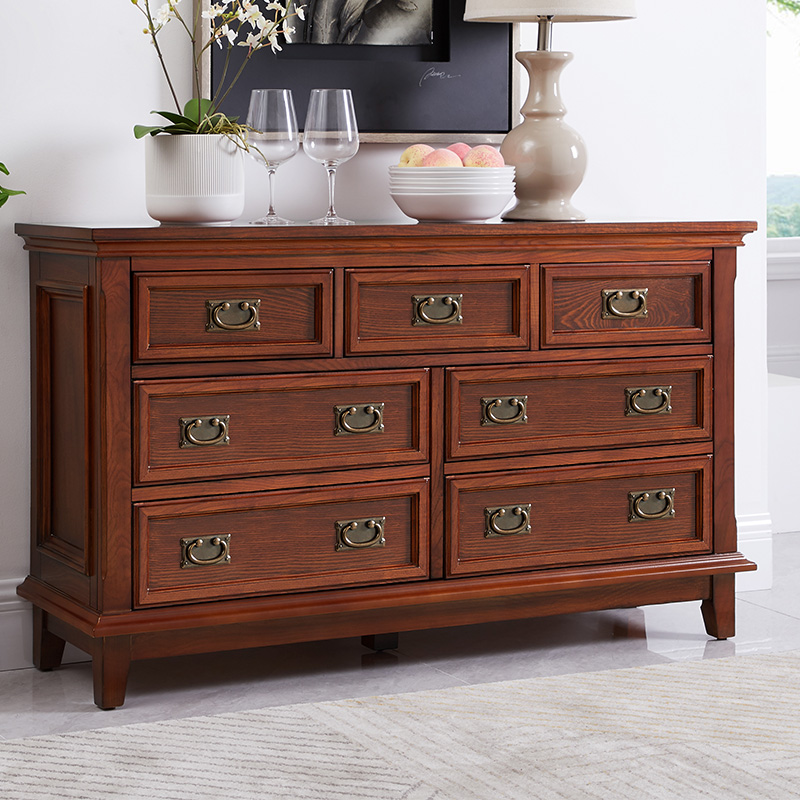 美式斗柜全实木七斗柜欧式收纳柜抽屉式五斗橱卧室储物柜客厅柜子