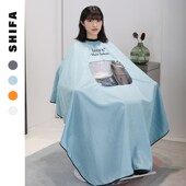 网红高档加长款 理发围布透明发廊专用剪头发围布专业定制成人白色