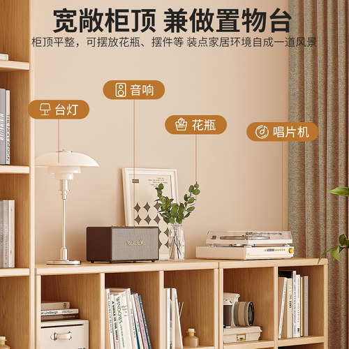 定制全实木书柜一体整墙一面墙客厅柜子储物柜收纳书架置物架落地