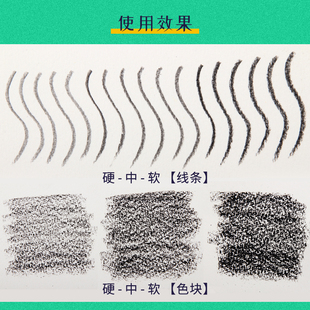 米娅怪诞炭笔素描铅笔碳铅软性速写碳笔美术生专用米亚联考状元六