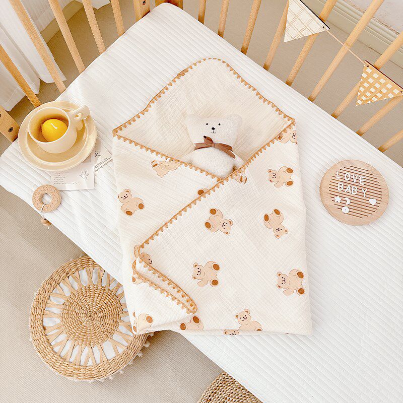 新生婴儿包单春夏款纯棉纱布春季抱被初生宝宝包巾被襁褓产房用品