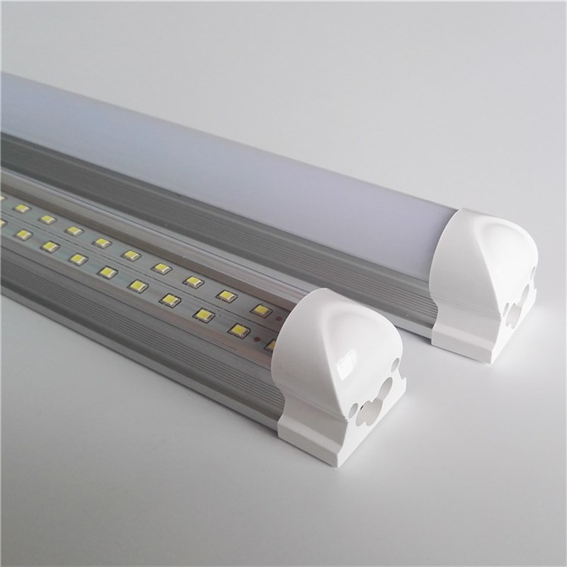 双排t8led灯管一体化日光灯长条家用全套1.2米40W60W超亮V型分体