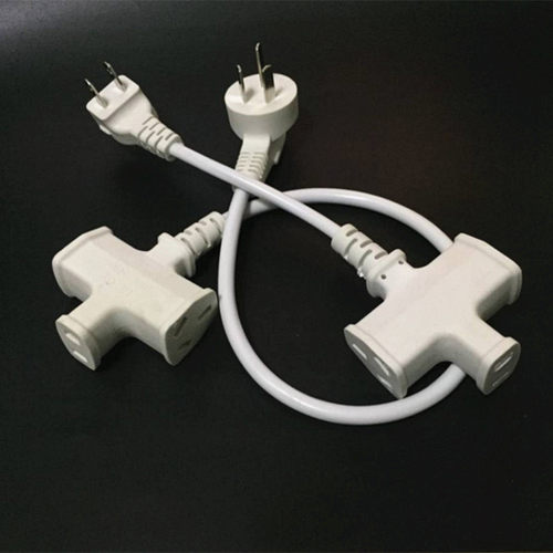 转换器插头插座2脚转3插孔电源延长线插座2插转3孔接线板2500W