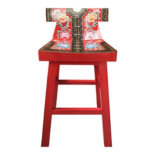 彩绘餐椅中式吧凳酒吧椅家用凳子高脚凳高腿椅子方凳仿古实木家具