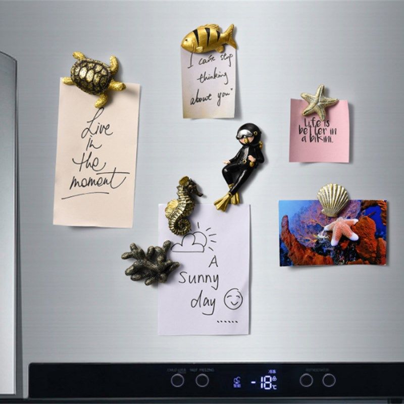 创意水肺潜水员磁吸冰箱贴磁铁3D立体潜水教练ow礼物装饰磁铁贴