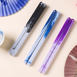 465中国风团扇磁吸折叠扇古风扇子女舞蹈汉服扇学生纸扇舞蹈扇