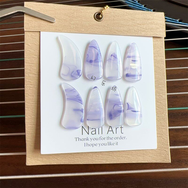 白色高分子古筝指甲儿童小号初学者成人专业演奏级弹奏义甲胶布