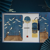 千里江山金属书签国风笔记本套装 中国风礼品文创设计送老师送孩子