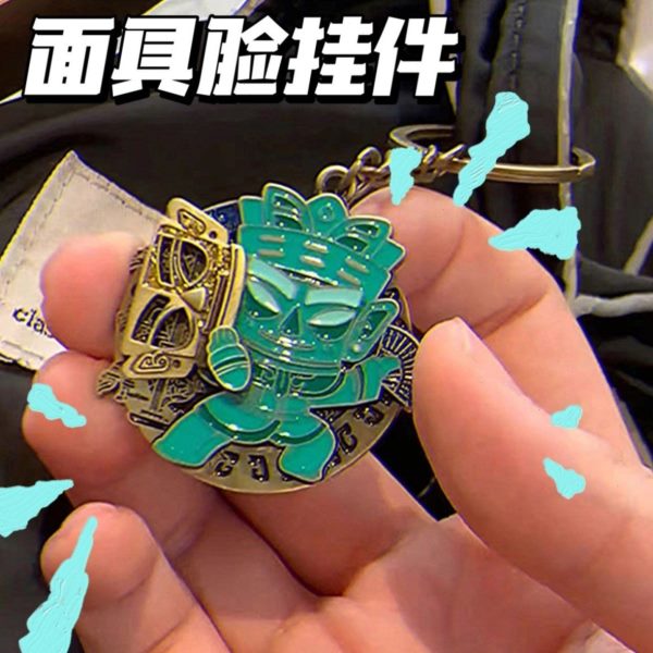 冰箱贴礼物创意金属钥匙扣挂件三星堆变脸面具博物馆文创纪念礼品