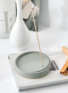 incense burner水泥家用室内线香盘熏香炉香插底座香托香架托盘