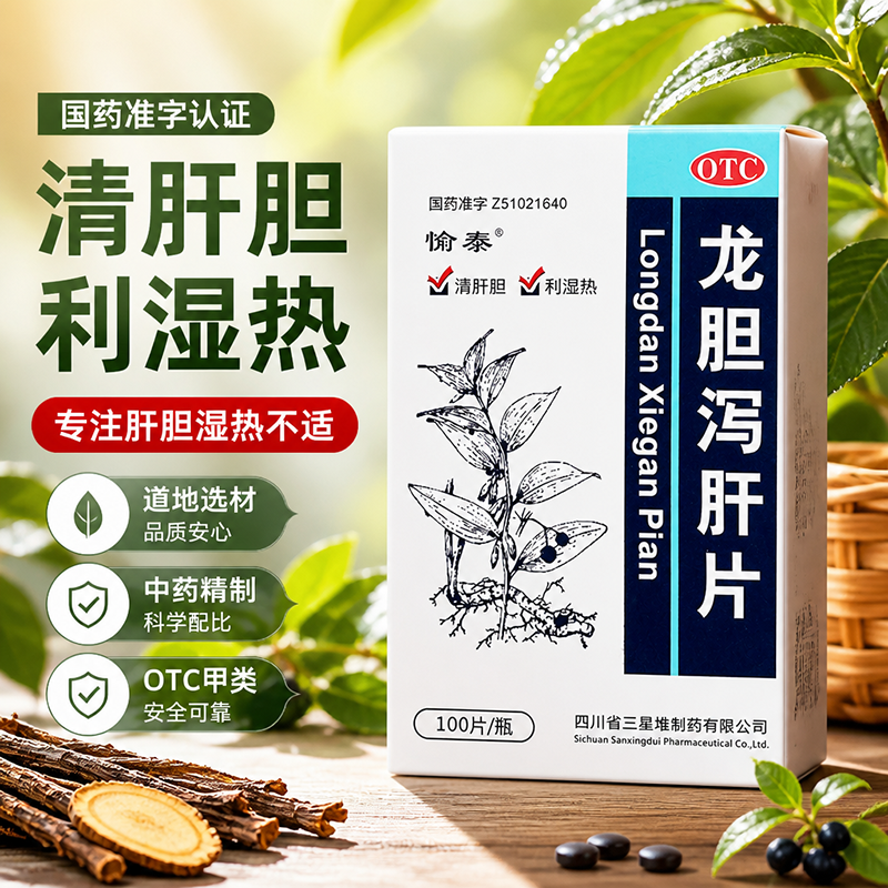 [愉泰]龙胆泻肝片100片*1瓶/盒