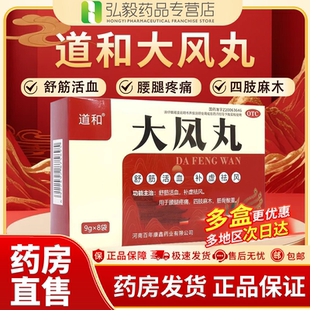 道和 大风丸9g*8袋/盒舒筋活血补虚祛风腰腿疼痛四肢麻木筋骨酸重
