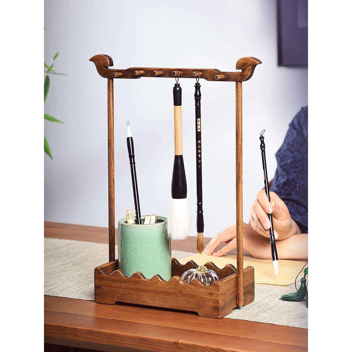 实木毛笔笔架古风挂架文房书法收纳置物架文昌毛笔架笔挂,玩具/童车/益智/积木/模型,毛绒/玩偶/公仔/布艺类玩具,淘宝优惠券,粉丝福利购,淘宝优惠卷