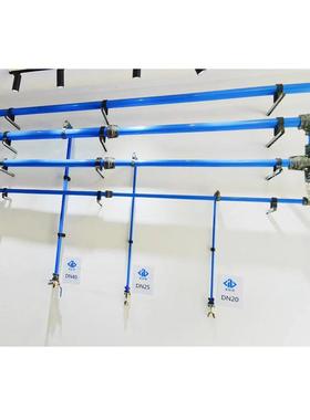 常州铝合金管道蓝色铝合金管快装管道压缩空气铝合金管道安装上门