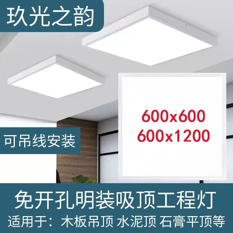 雷世集明装300x1200led平板灯600x600石膏吸顶水泥天面板顶60x120