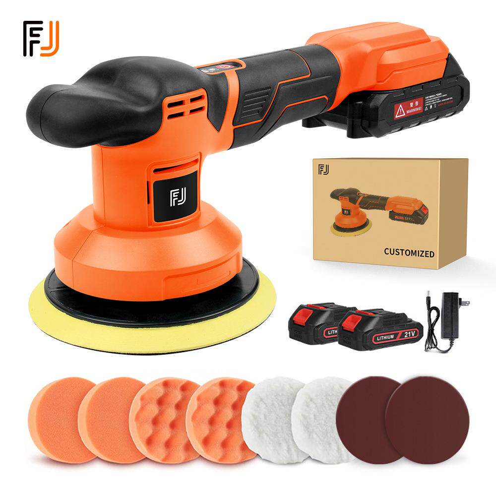 跨境热销21V锂电抛光机汽车抛光打磨一体机手提式无线电动打蜡机