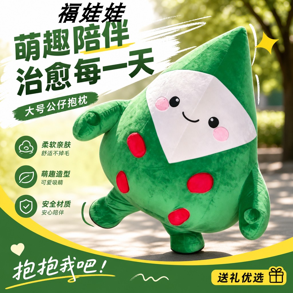 可爱粽子充气卡通人偶服端午节活动真人行走粽子玩偶表演服装道具