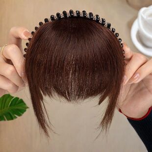 遮白发发箍鱼骨辫假发浏海一体增高颅顶有无鬓角麻花辫子外盘发器