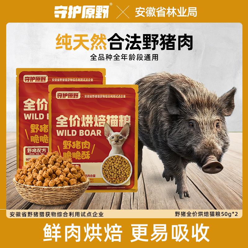 守护原野猪鲜肉烘焙猫粮酥化粮天然无谷幼成蓝猫全阶段专用试吃装,宠物/宠物食品及用品,猫全价风干/烘焙粮,淘宝优惠券,粉丝福利购,淘宝优惠卷