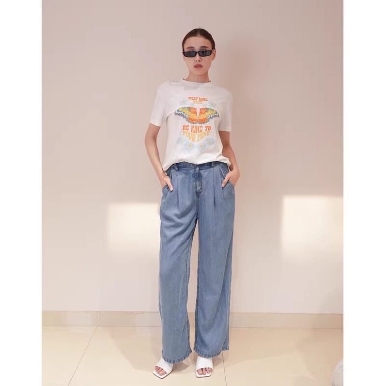 玉兰悠直筒高级时装空调裤