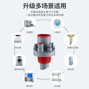 直销厨房下水管五通洗菜盆水槽洗碗机净水器防臭下水器多功能 新款
