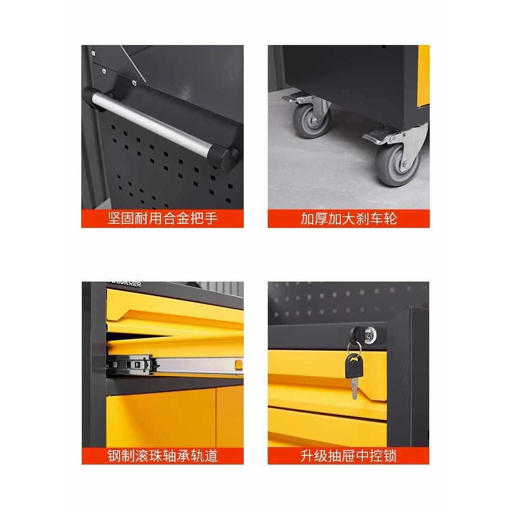 6E3X工具车工具柜移动多功能车间汽修维修柜小推车铁皮五金工具工