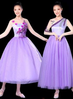 新款现代舞演出服连衣裙