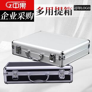 手提式工具箱多功能五金族谱收纳箱产品展示箱铝合金盒配海棉防震
