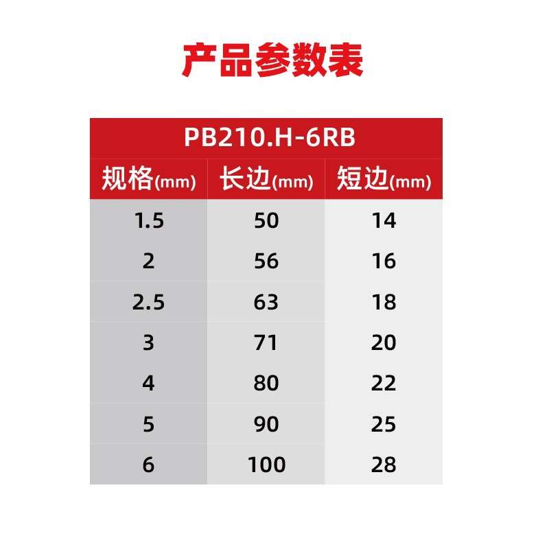 PB瑞士进口PB 210.H-6 RB内六角扳手套装彩色