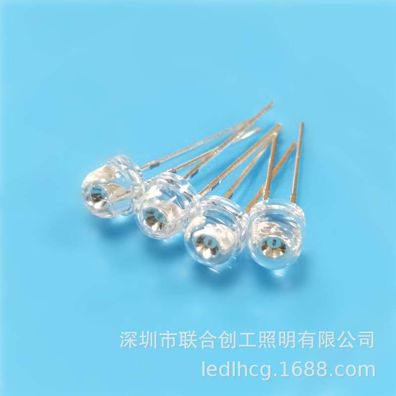 led高亮草帽灯珠4.8mm草帽蓝光f5草帽蓝光蓝灯草帽蓝光黄光