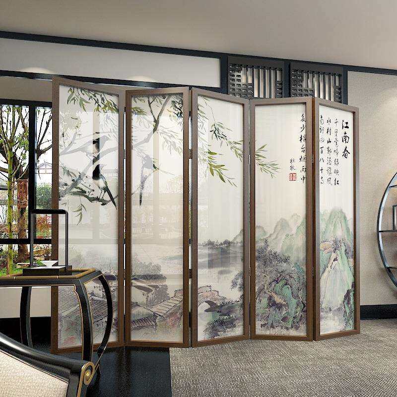 新中式山水花鸟折叠屏风隔断客厅可移动入户遮挡酒店茶室装饰折屏,玩具/童车/益智/积木/模型,毛绒/玩偶/公仔/布艺类玩具,淘宝优惠券,粉丝福利购,淘宝优惠卷