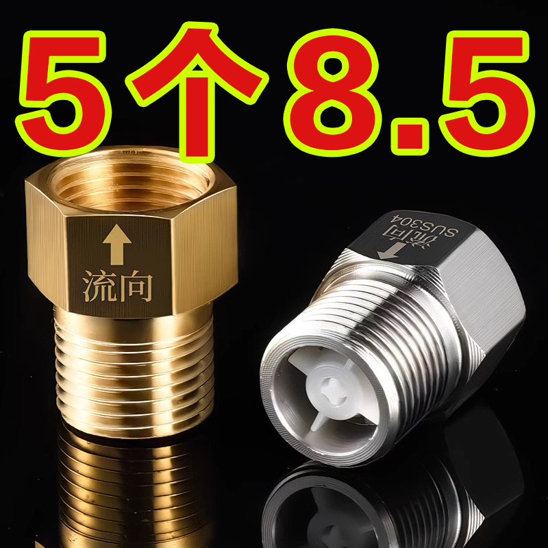 单向止回阀卫生间水管马桶防反水回水水表逆止阀热水器4分止逆阀