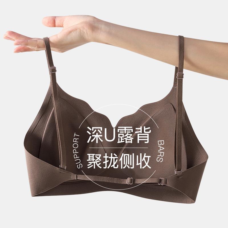 新款直销交叉美背内衣裹胸女胸罩聚拢性感文胸三角杯无钢圈大露背