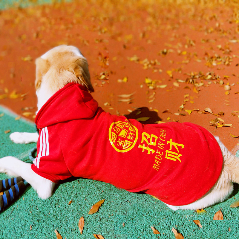 汪小萌狗狗衣服薄绒喜庆宠物服装