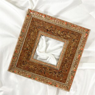 【秋日晚霞】定制复古实木画框小众油画外框拼图相框欧式古典空框