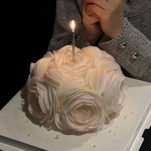 糯米纸威化纸花朵蛋糕装饰
