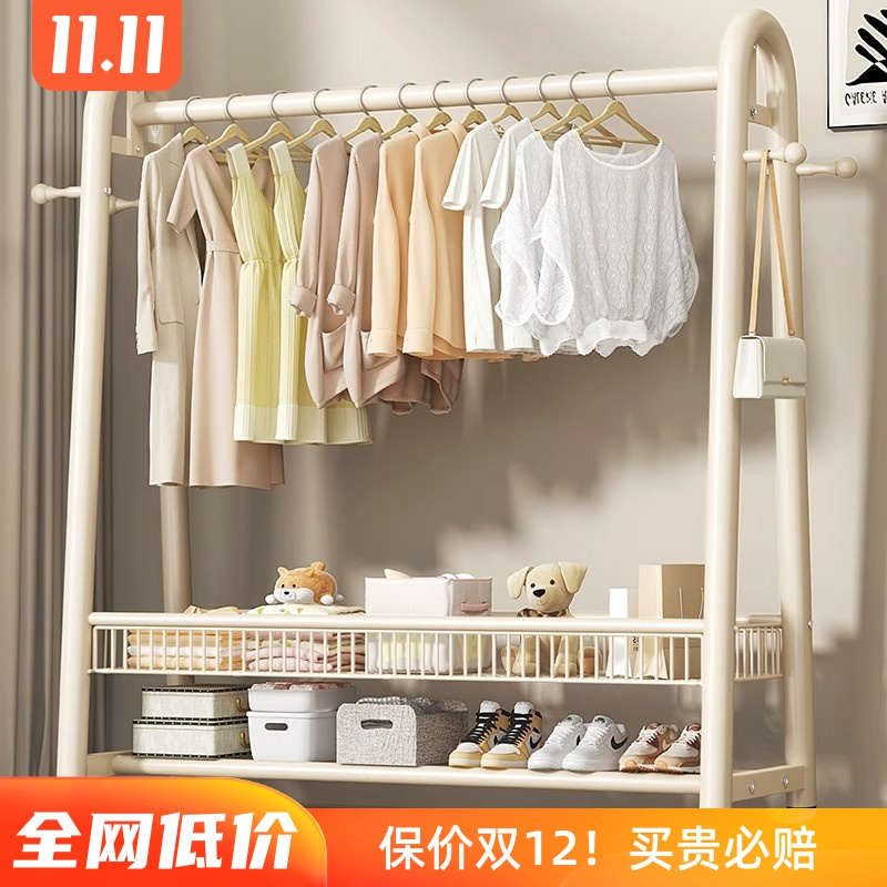 日本进口阳台晾衣架落地家用卧室挂衣置物架衣帽架宿舍收纳凉衣架