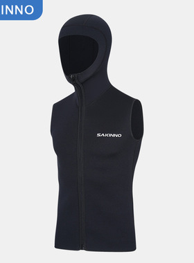 连帽潜水背心袖分体保暖潜水衣冲浪游泳漂流潜水服上衣马甲MV302